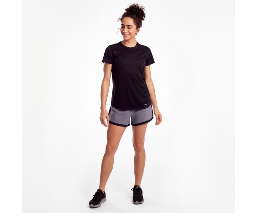 Saucony Stopwatch Short Sleeve Women's Shirts Black | AU 300FDNM